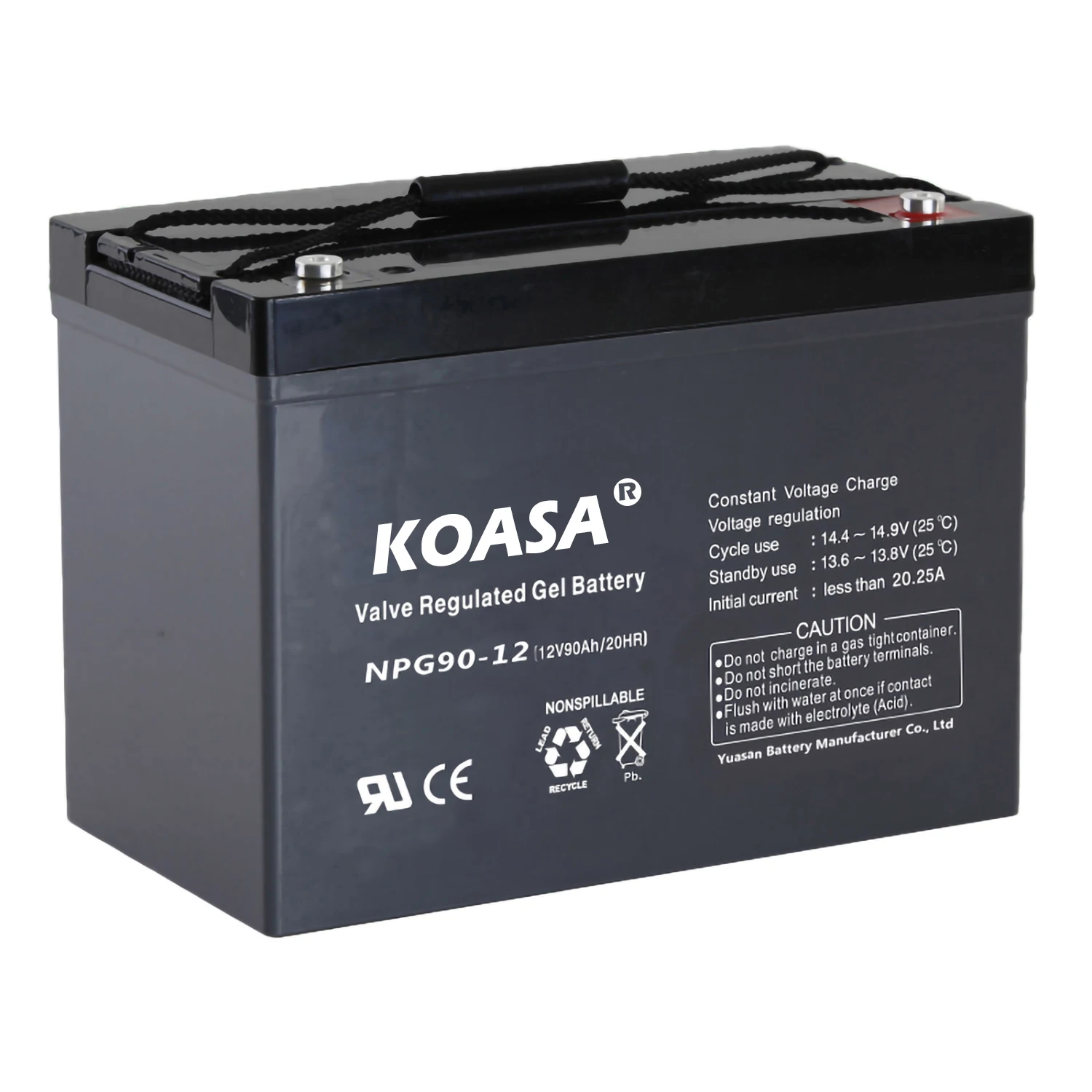 KOASA 12V90AH NPG90-12 VRLA батарея UPS для систем хранения солнечной энергии