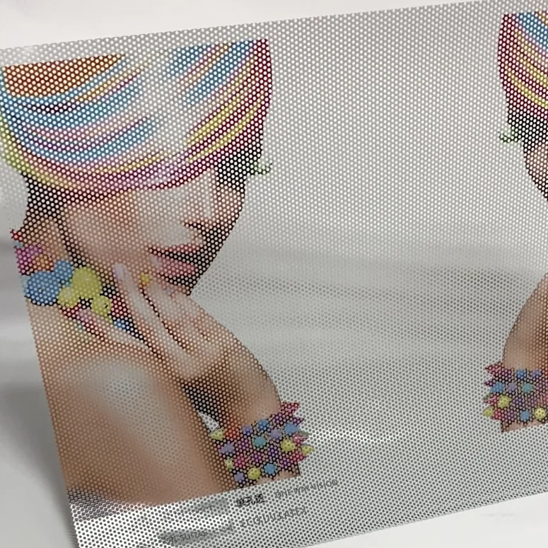 One Way Vision (OWV) Perforated PVC Film For Eco solvent And Solvent Printing