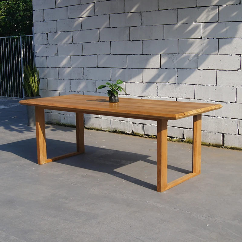 wood furniture factory all weather luxury customized patio teak table and chairs