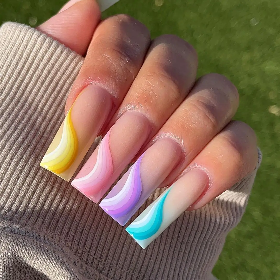 Оптовая продажа, частная торговая марка, гелевые накладные ногти, Акриловые искусственные Типсы для ногтей, прямоугольные, прямые, очень длинные, для ногтей