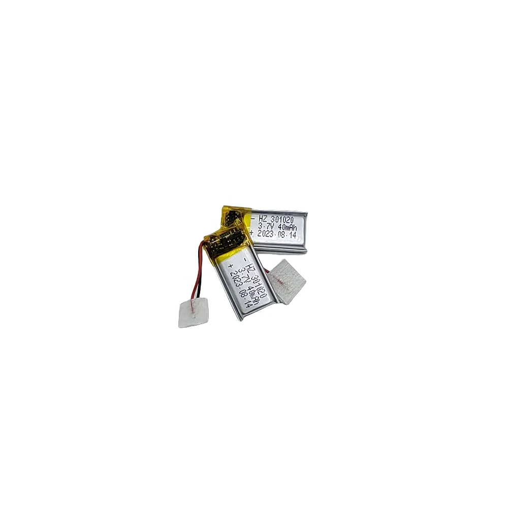 CE  301020 3.7v 40mah lipo batterie ear buds battery ultra small slim litium polymer battery manufactures