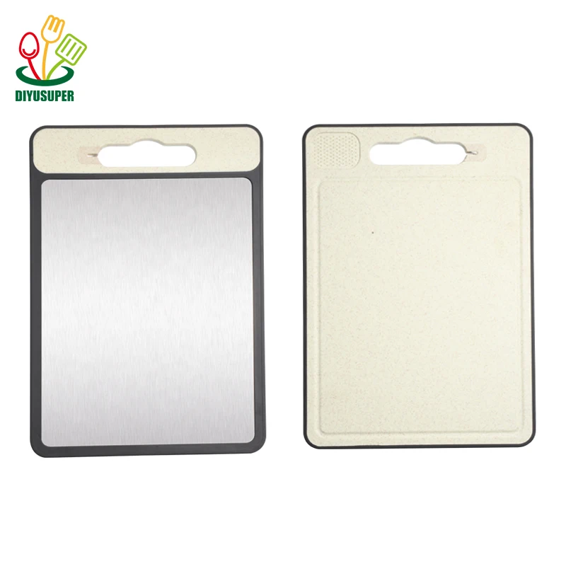 Wholesale Multifunction Large Stainless Steel Chopping Board Fruit Vegetable Non Slip Thick Cutting Boards for Kitchen