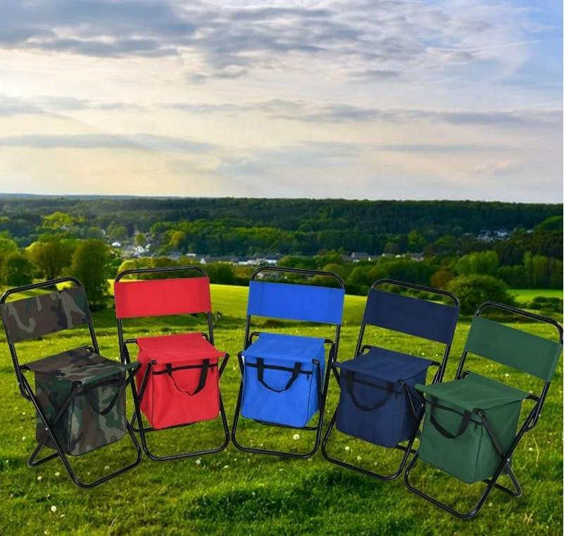 OEM Portable Foldable Comfortable 600D Oxford Camo Backpack Fishing Chair