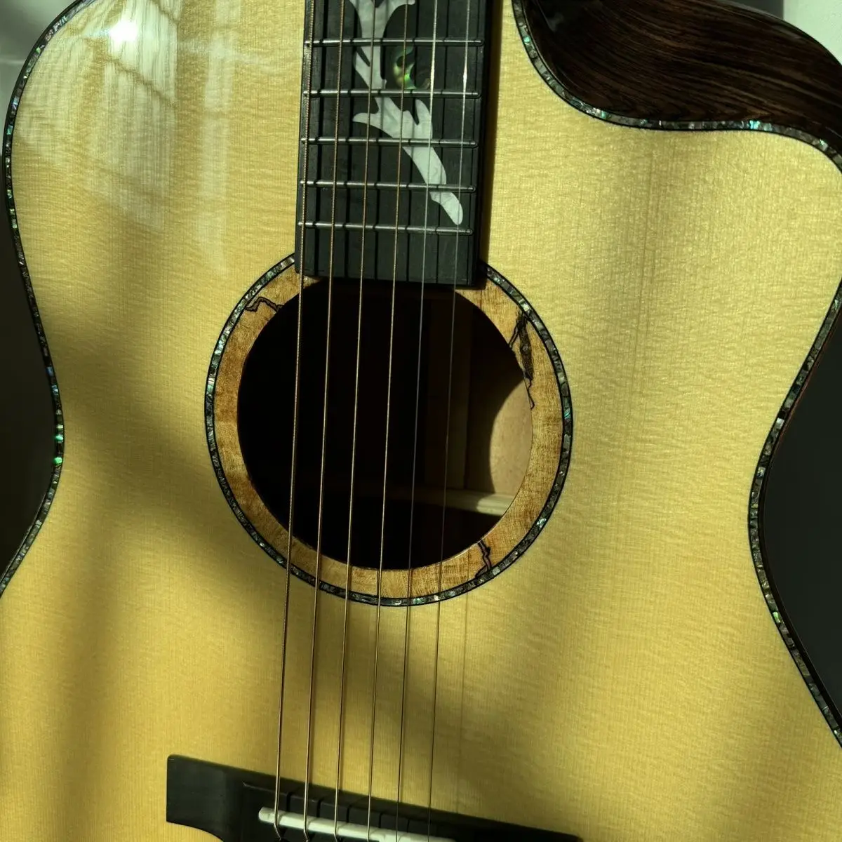 41-Inch Dreadnought  All Solid Spruce Mahogany High Quality Acoustic Guitar Handmade All-Bone High-End