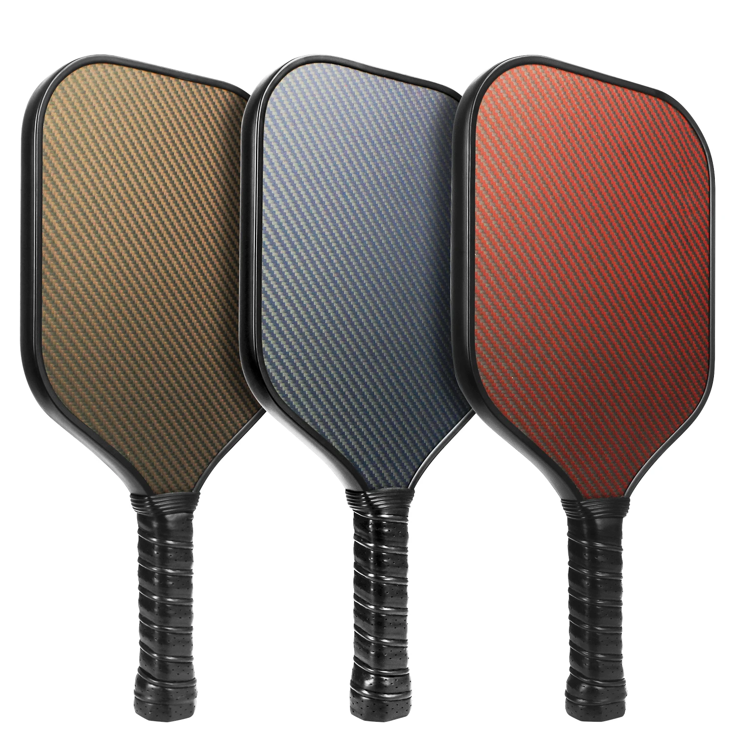 Popular texture 3K kevlar pickleball paddle Kevlar Cold Pressed Raw Carbon Fiber Pickleball Paddle