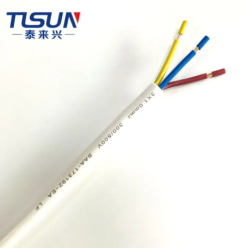 SAA Стандартный 1.0mm2 H05VV-F 3core 500V с кабелем электронного управления