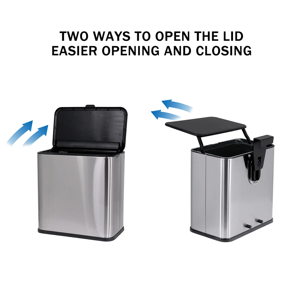 Wall Mounted Hanging Small Trash Can Household Waste Garbage Bin Stainless Steel Trash Can For Kitchen Cabinet