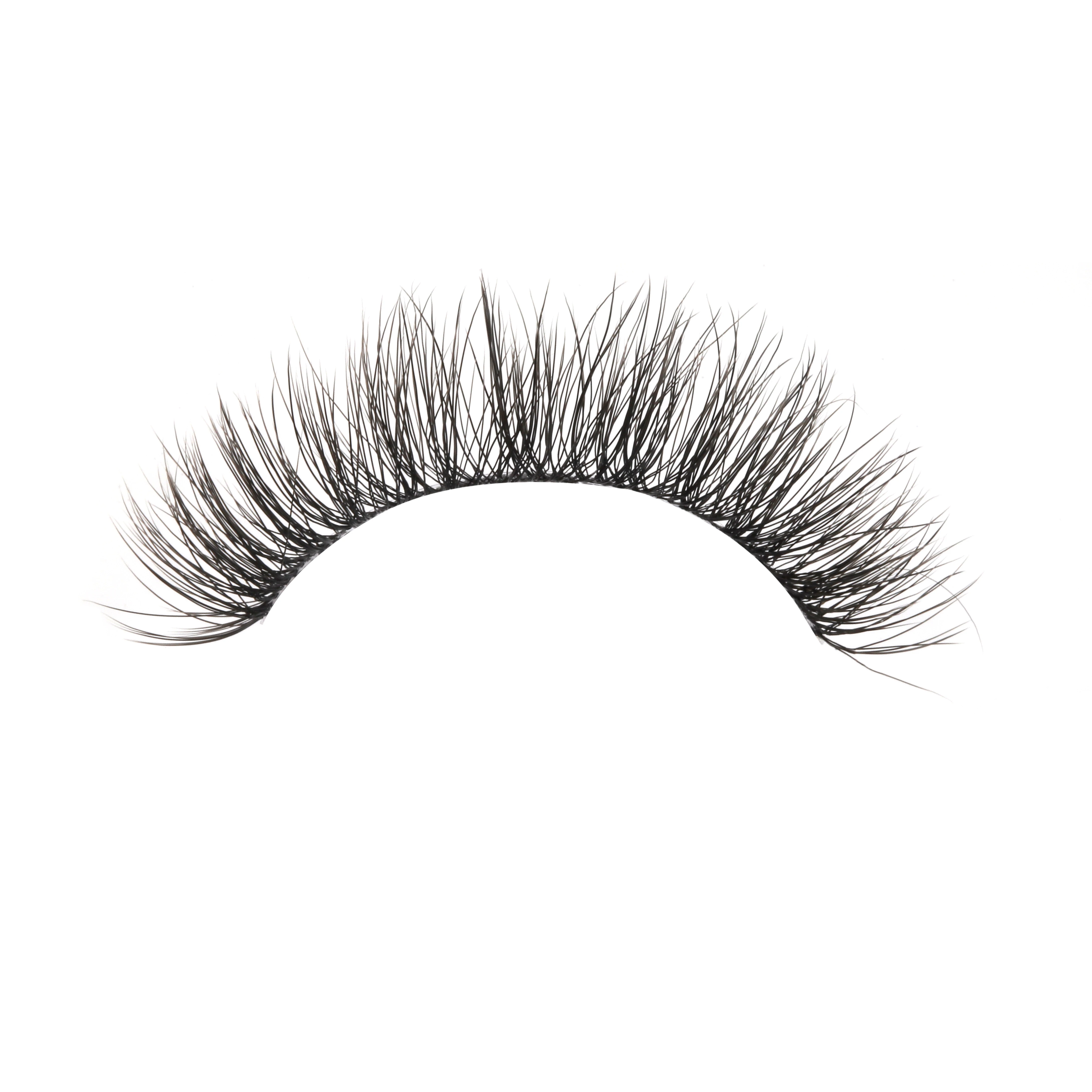 Lashes Wholesale Triangle fiber false eyelashes Natural Long Human Hair effect Faux Mink Eyelashes