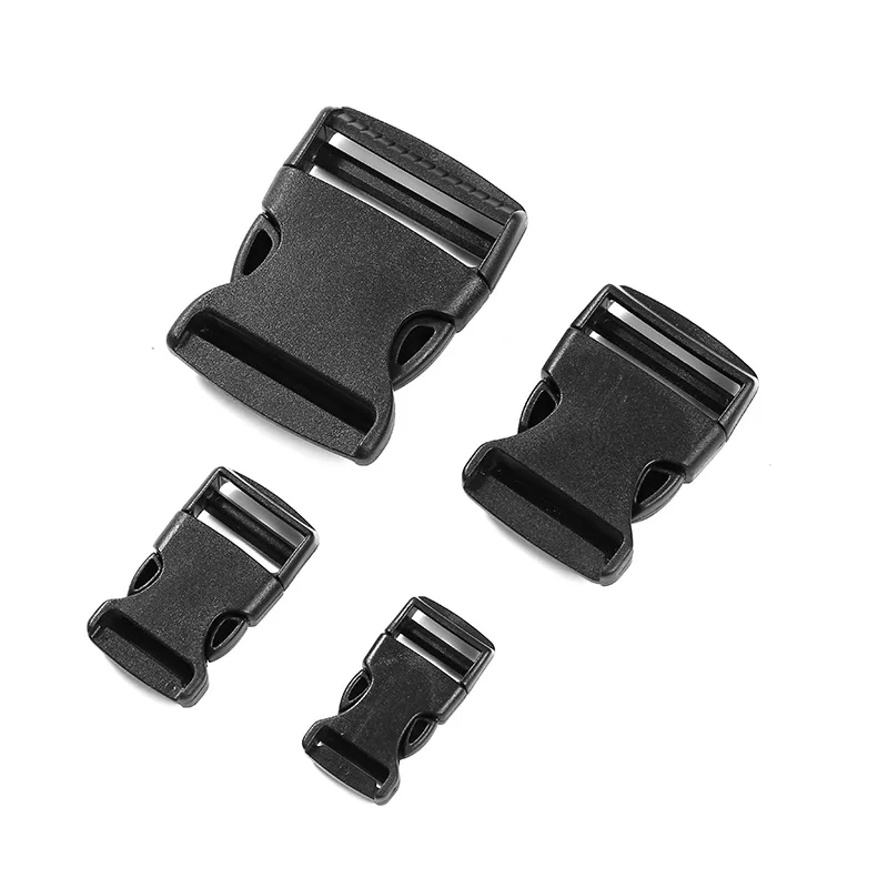 Backpack buckle Strap Luggage Band Side Buckles Hard Plastic Black Custom Logo Accessories Plastic Strap