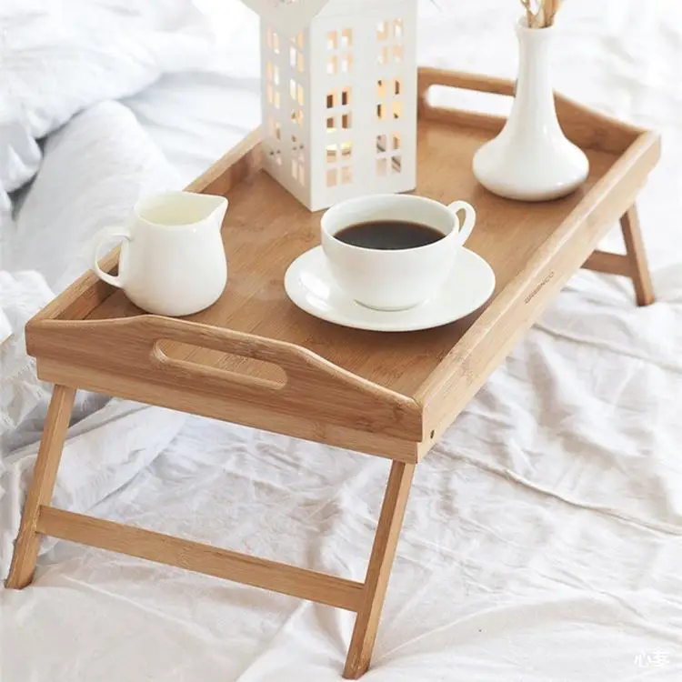 Bamboo Folding Bed Table With Folding Legs Breakfast Tray Bamboo Bed Table And Bed Tray With Legs