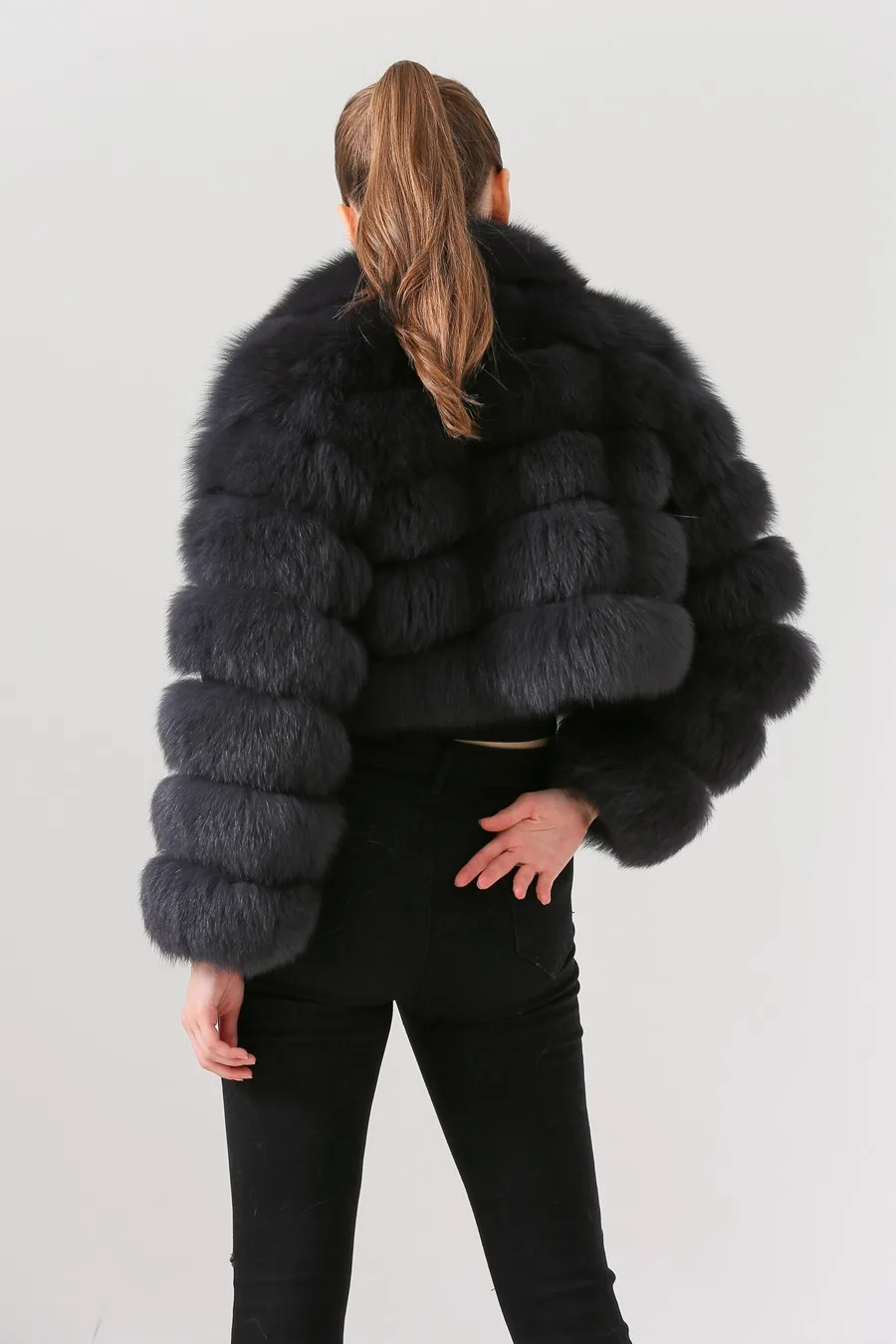 QIUCHEN  2021 Winter Casual Women Real Fox Fur warm Coat Raccoon Fur Jacket Oversized Short Coats For Ladies QC19021