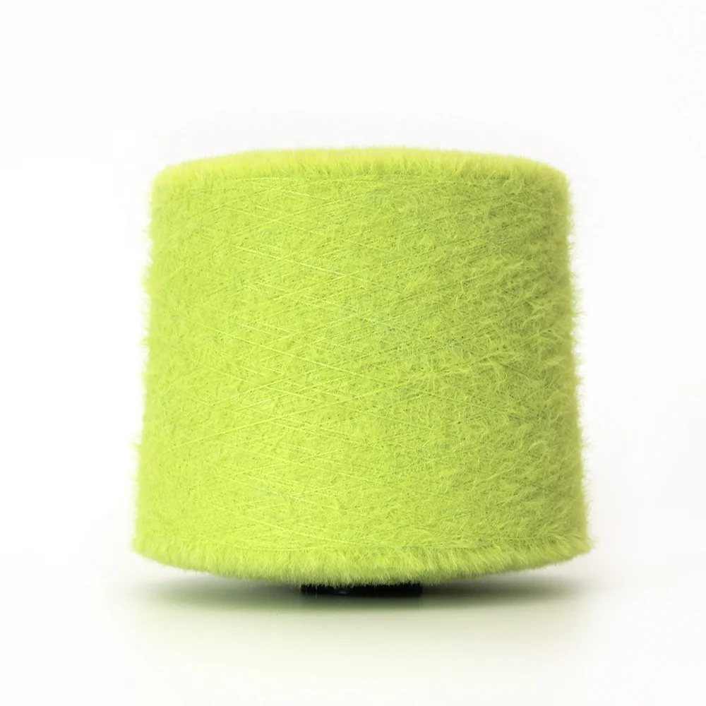  Textile knitting dyed 2cm faux marten hair crochet wool mink fur 100% nylon polyamide fancy yarn for