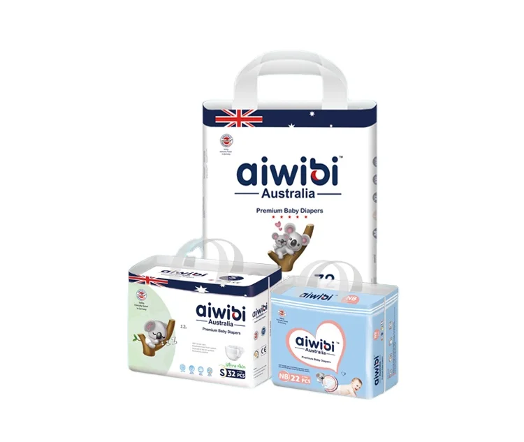 Aiwibi disposable baby diapers a grade good pampering baby nappies soft cotton diapers manufacturer in China low MOQ
