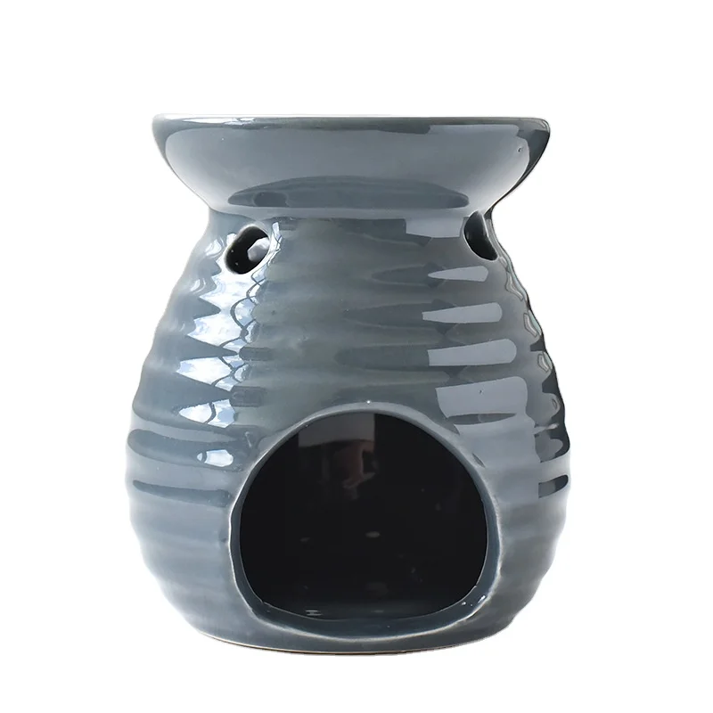 Modern unique design decor home used fragrance tealight candle wax burners aroma porcelain essential ceramic oil burner