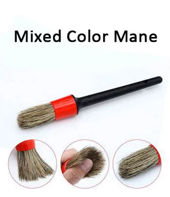 Car Inner Outer Dry Wet Vent Dashboard Wash Cleaning Pig Mane Detailing Brush Set