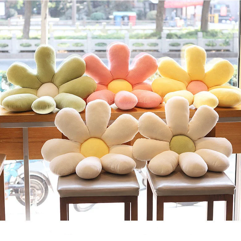 Hot selling daisy flower stuffed pillow flower shaped plush cushion