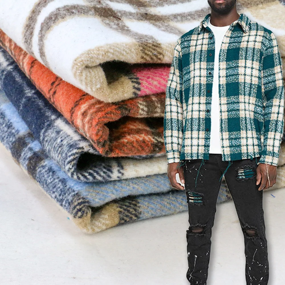 Flannel plaid textile Custom cotton flannel fabric