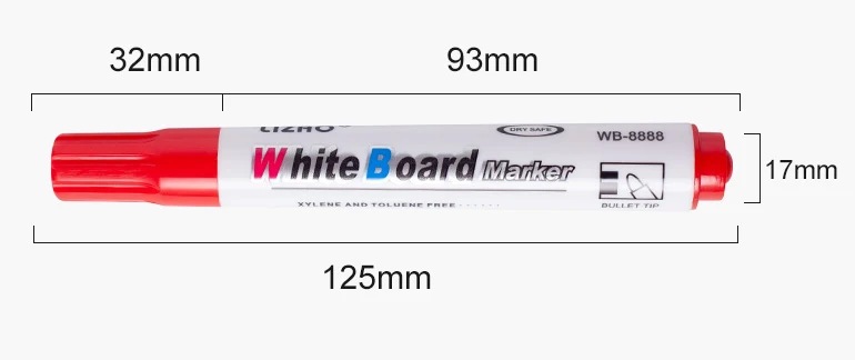 Non Toxic Low Odor Vivid And Vibrant Ink Colors Dry Erase Jumbo Whiteboard Marker For Whiteboard