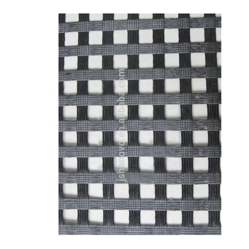 Biaxial Warp-knitting Pet Geogrid With Good Price 25-200kN/m High Quality Black Polyester Biaxial PET Geogrids