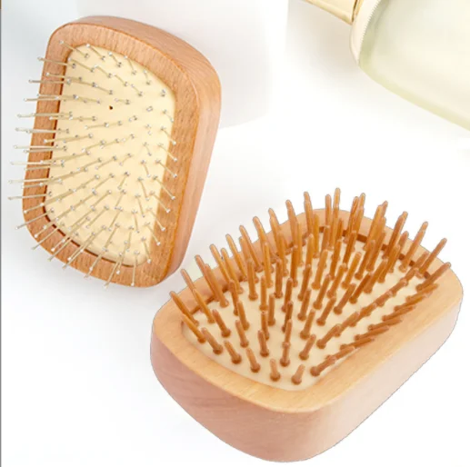 British Beech  Wood  without handle steel needleneedle air cushion air bag massage comb