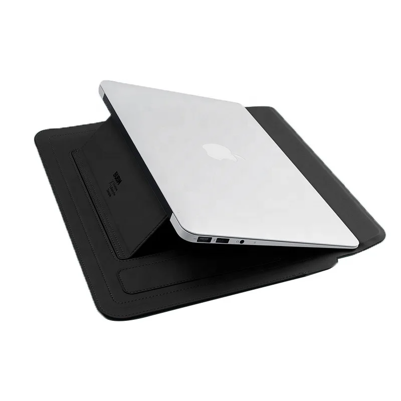 Wholesale 14 inch ergonomic PVC business laptop laptop case with stand