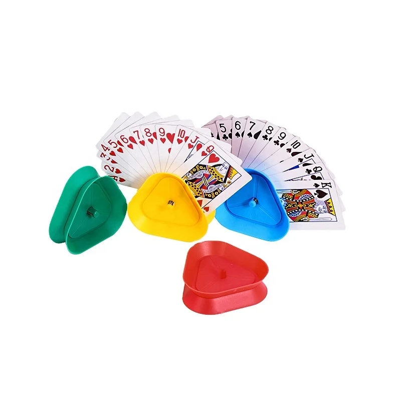 Hot selling  Triangle shaped hands free poker playing card rack holder set of 4