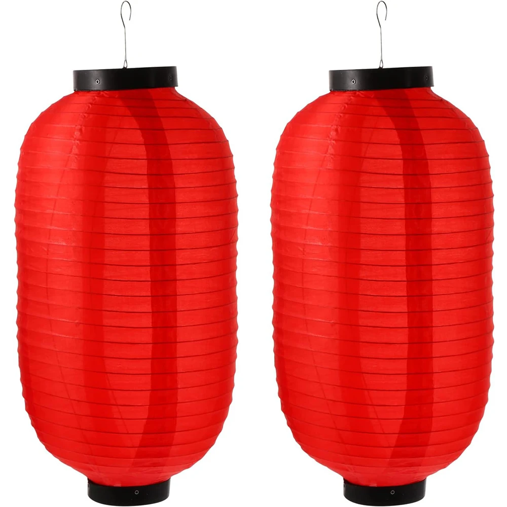 Traditional Japanese Lanterns Outdoor Asian Chinese Japanese Silk Lanterns Lights Foldable Festive Hanging Lamp DIY Sushi