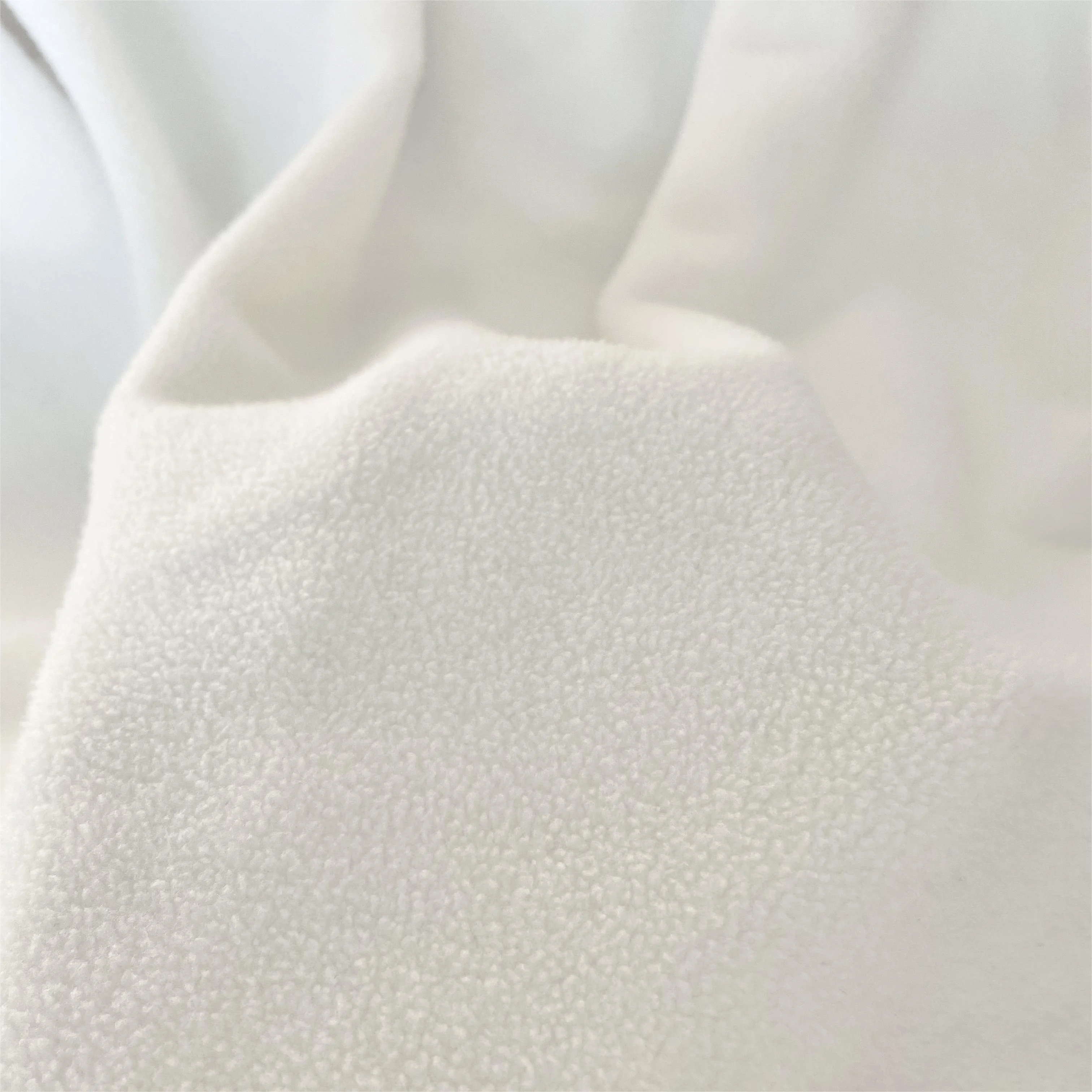 65% polyester 35% cotton stretch Australian grain knit fleece fabric thick jacket hooded sweater fleece sportswear