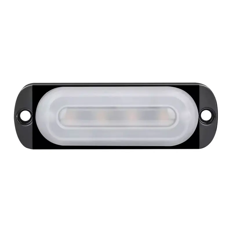 Vehicle Lighting 4led Super Bright Emergency Warning Caution Hazard White Amber Strobe Light Bar 24v