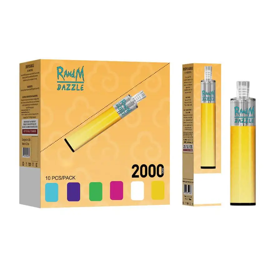 Fumot заводское Оригинальное 1100 мАч батарея многоразового аккумуляторная randm dazzle 2000 затяжек vape ручка с цветовой моделью RGB свет