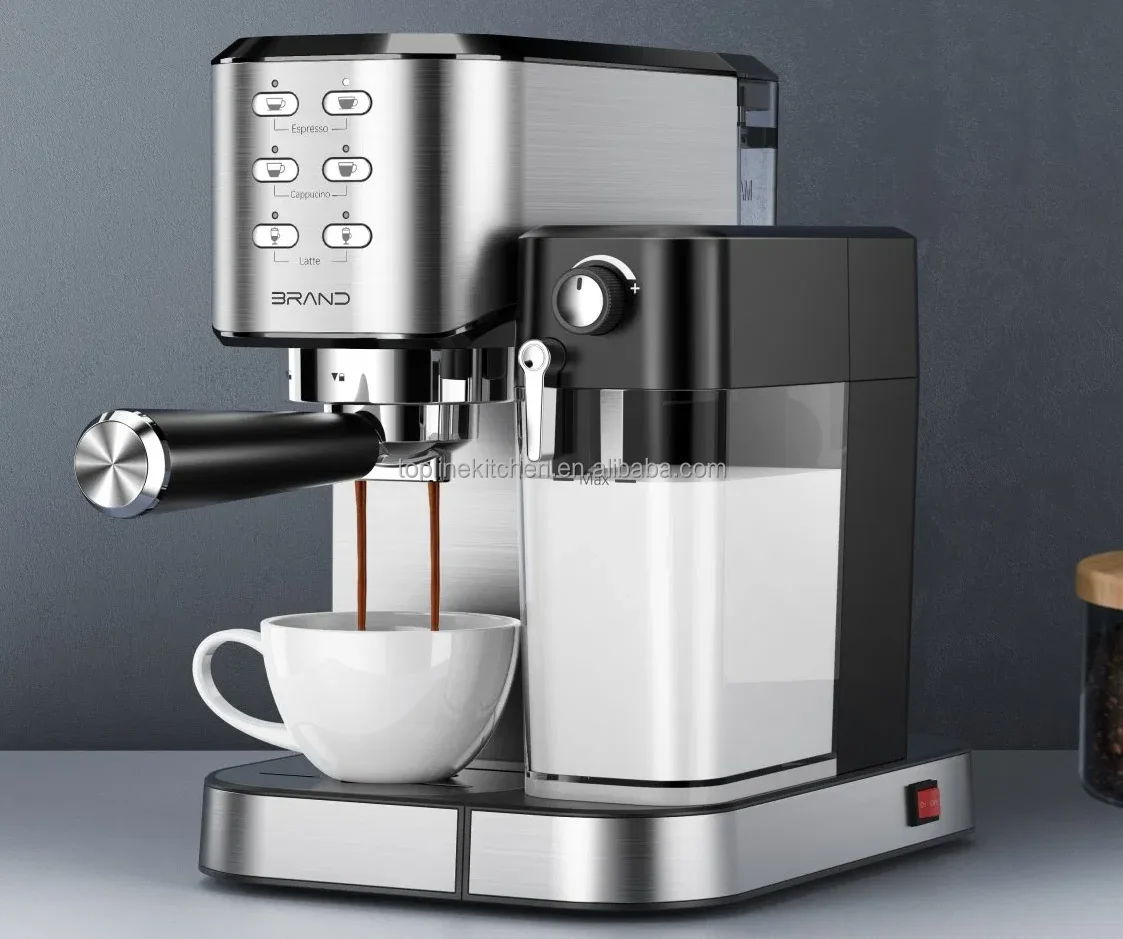 Coffee maker 3in1 Italian Espresso machine with Milk tank latte 19Bar home kitchen appliance