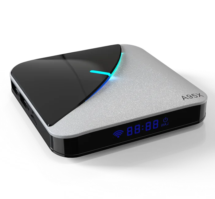 Beautiful design RGB Light tv box Amlogic S905X3 Android 9.0 A95X F3 Air 2gb 4gb ram smart media player High Quality set top box