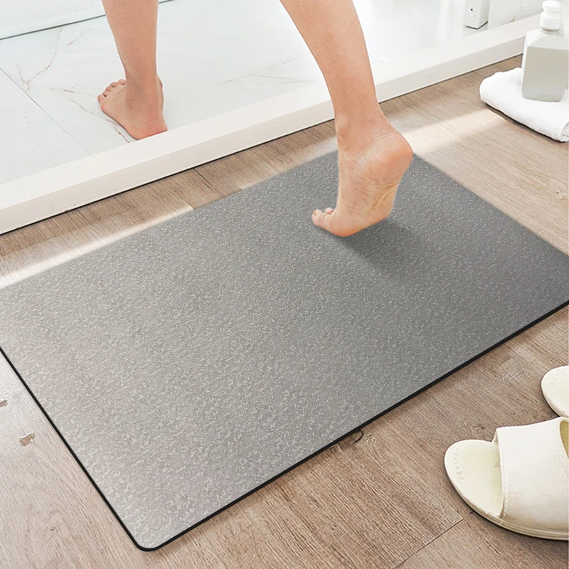 Japan Style Diatomite Bath Mat Absorbent Floor Mat Quick Dry Non Slip Toilet Carpet Mat