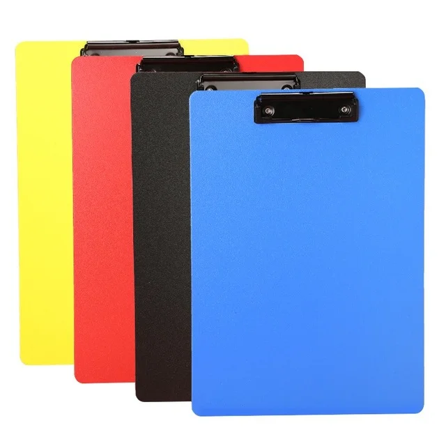 
A4 Plastic Clipboard Folder Strong Metal Clip Can Hang Non-slip Writing Board School Office Stationery 