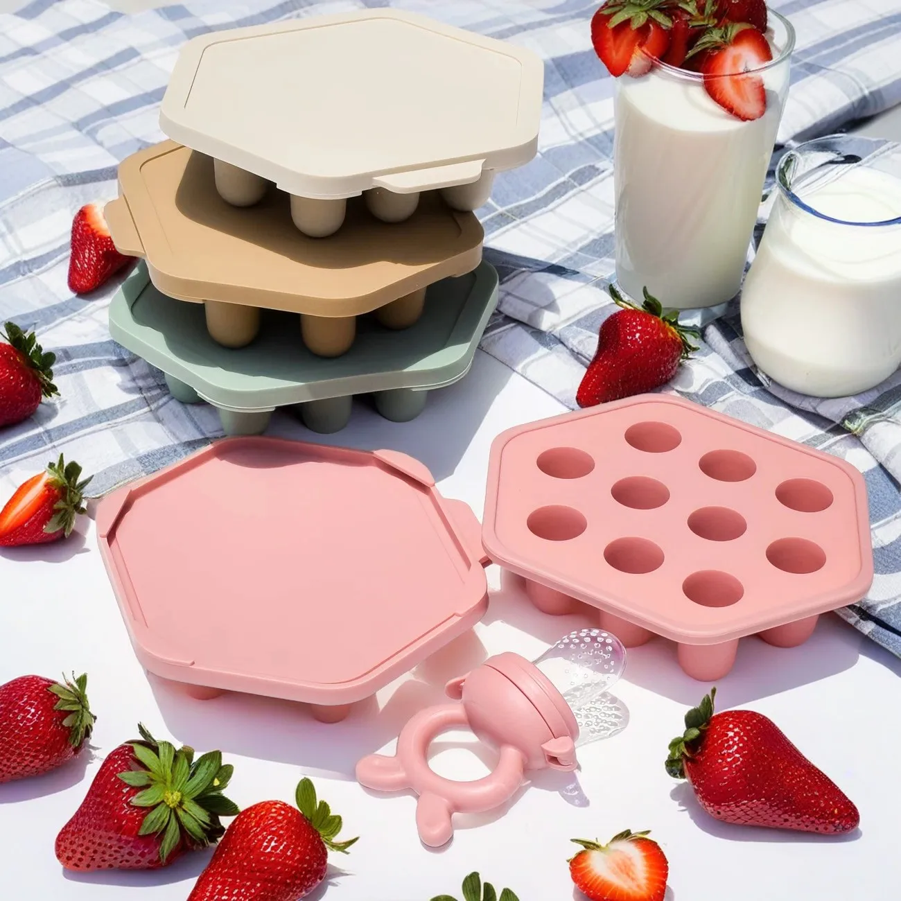 2024 новый силиконовый лоток для льда с 10 полостями