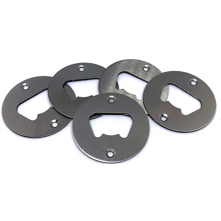 Stainless Steel Round Bottle Opener Inset DIY Kit Hardware Parts Circle 1 3/4 Inches Around