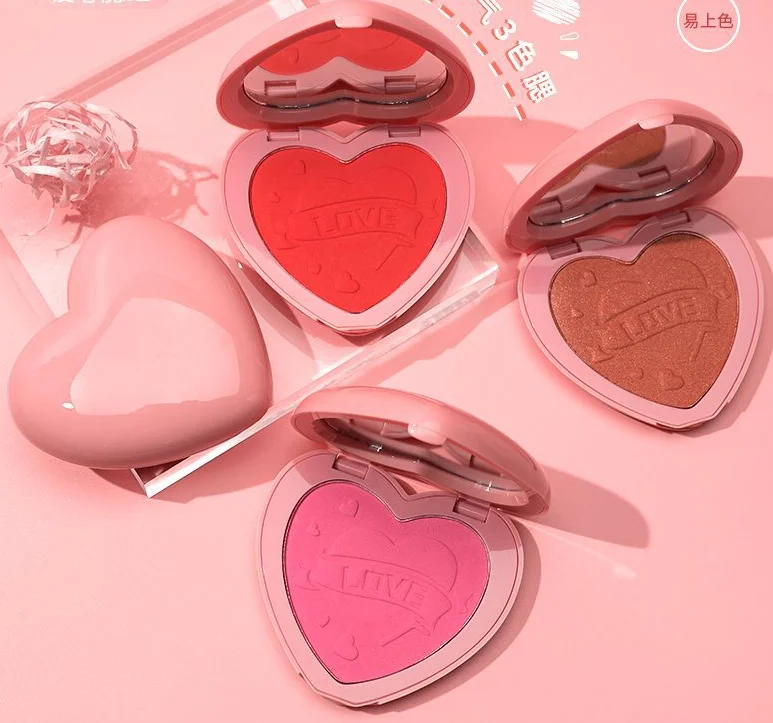High Gloss Natural Brightening Powder Blusher Cream Long-lasting Rouge Setting Beauty Makeup Custom Logo High Mineral ODM