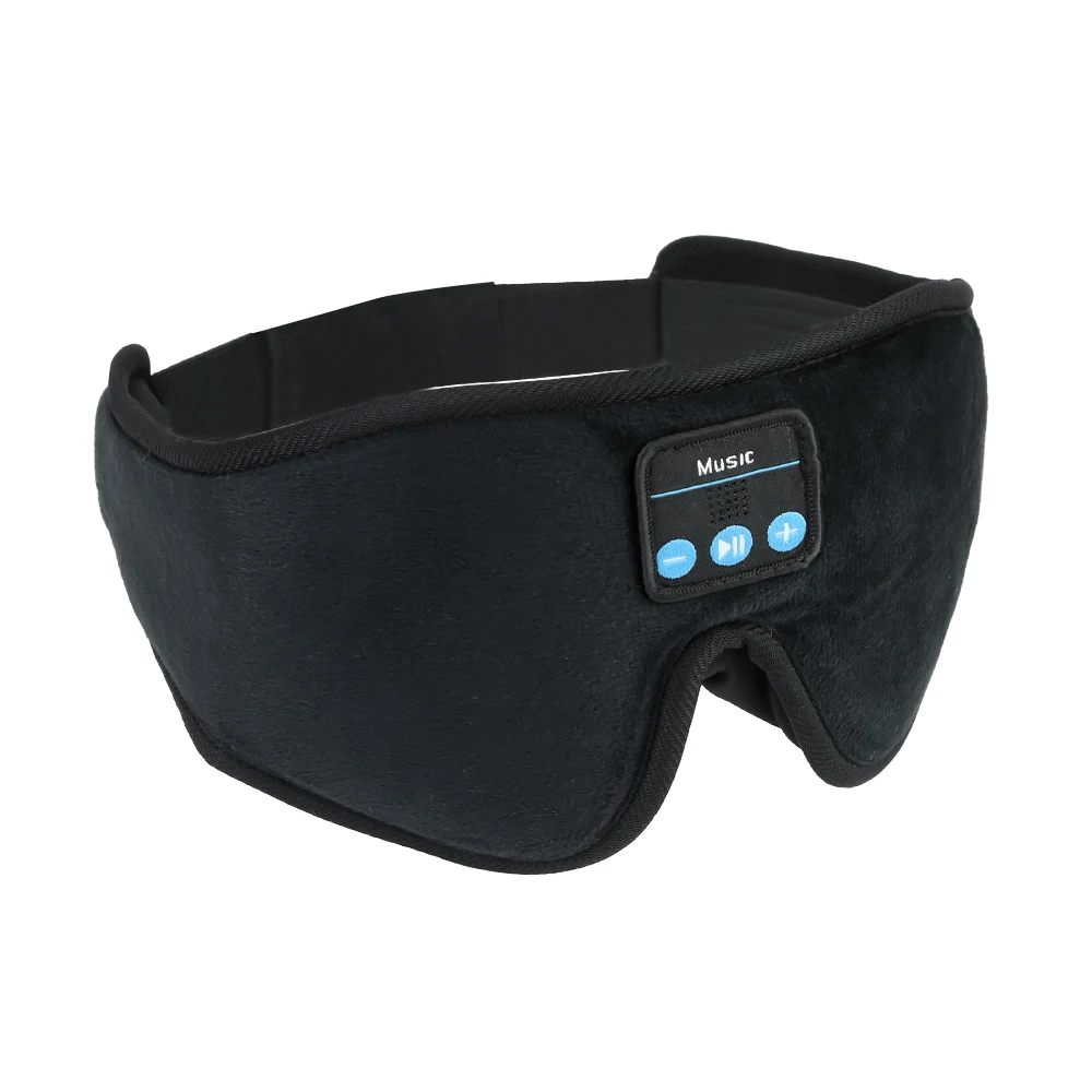 Wireless Blue Tooth  Eye Mask Elastic Breathable Headband 3D Sleeping Headband Over Ear Hairband Earbuds Music Sleeping Eye Mask