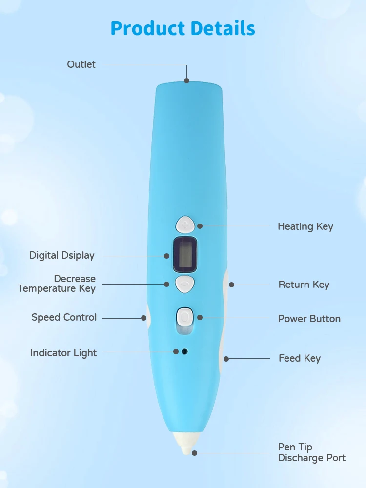Print-rite CoLiDo LT-P68 professional wireless 3d filament printing pens doodle painting drawing 3d pen