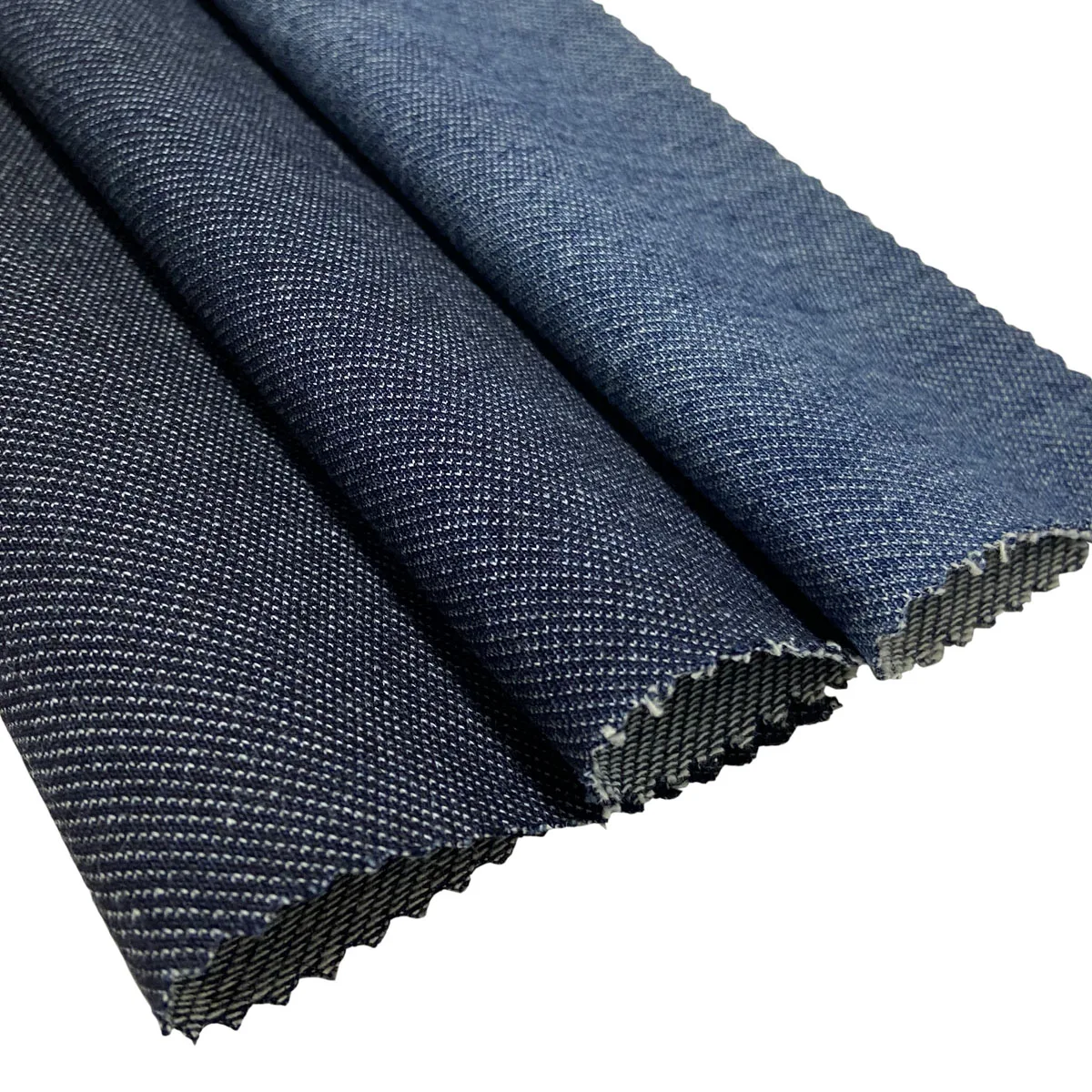 
Саржевая Трикотажная хлопковая джинсовая ткань цвета индиго 