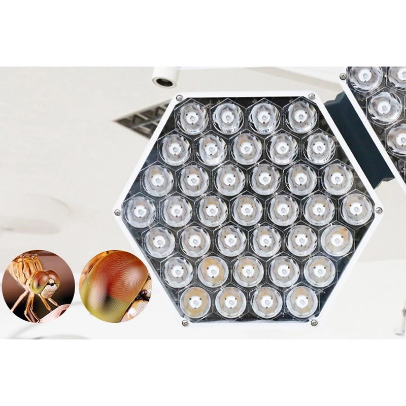 Beauty Design Double Ceiling Mounted Shadowless LED Medical Light Theater LED Surgical Operation Lamp
