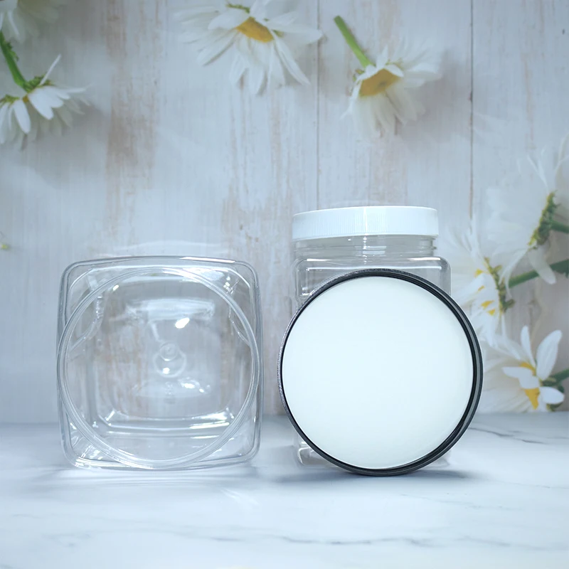 MAYSURE Custom Label 1000ml 1200ml 1500ml 1800ml 2000ml Plastic Storage  Bottle Food Grade PET Plastic Jars With Lid