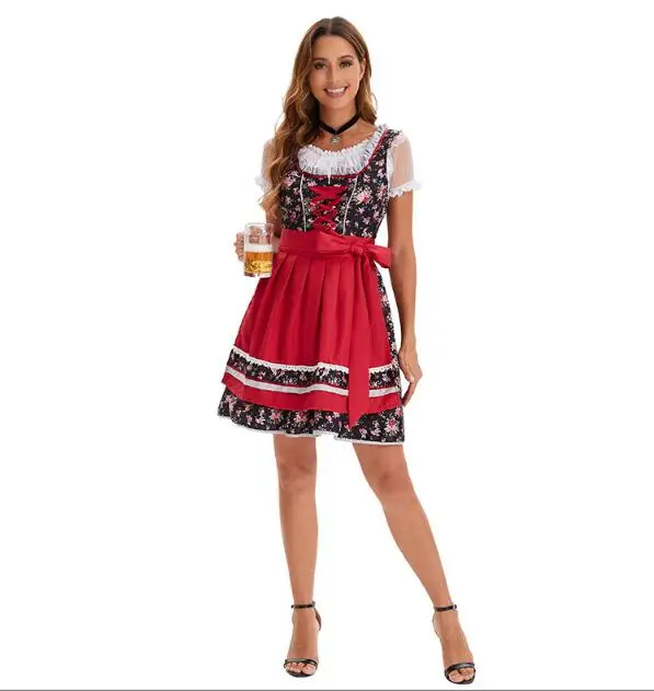 Ecoparty Oktoberfest Женское Платье Dirndl средневековый винтажный пивной фестиваль костюм горничной баварские традиционные платья
