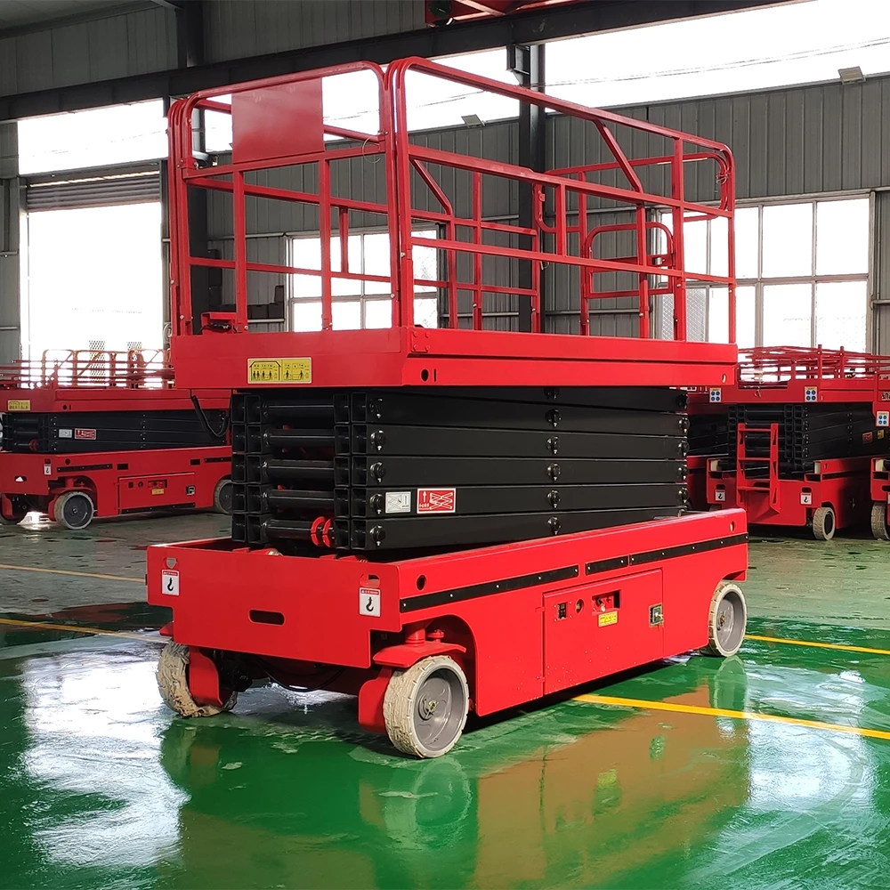 14 Metershydraulic Electric Mobile Scissor Aerial Work Platform Self-Propelled Lift For High Building Cleaning