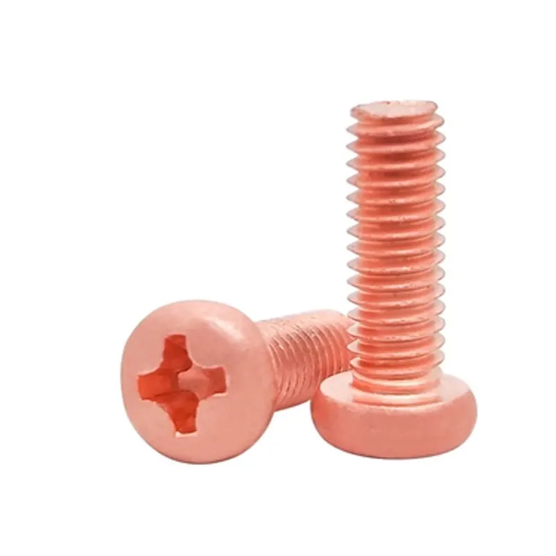 Hot Sale M4 M5 M6 M8 Brass H59 H62 Copper Bronze Cross Recess Hexagon Slotted Button Head Bolt DIN7985 ISO7380 DIN85