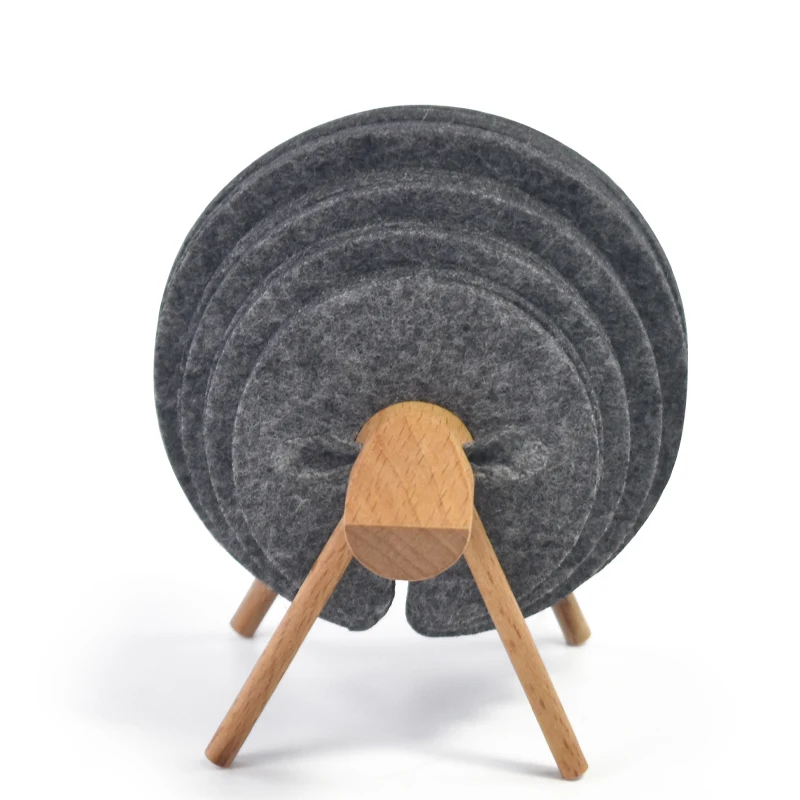 Free Sample Eco-friendly Handmade Sheep Shape Anti Slip Polyester Felt Cup Coaster