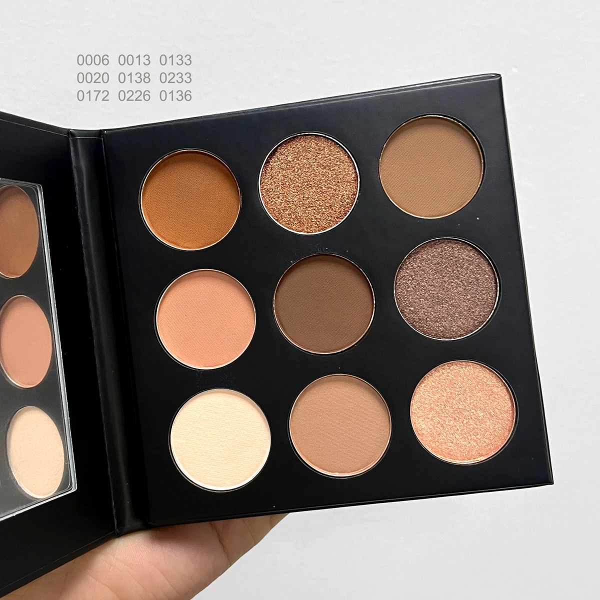 Paraben free nude dark eyeshadow palette custom logo vegan eye shadow custom logo private label nude eyeshadow palette