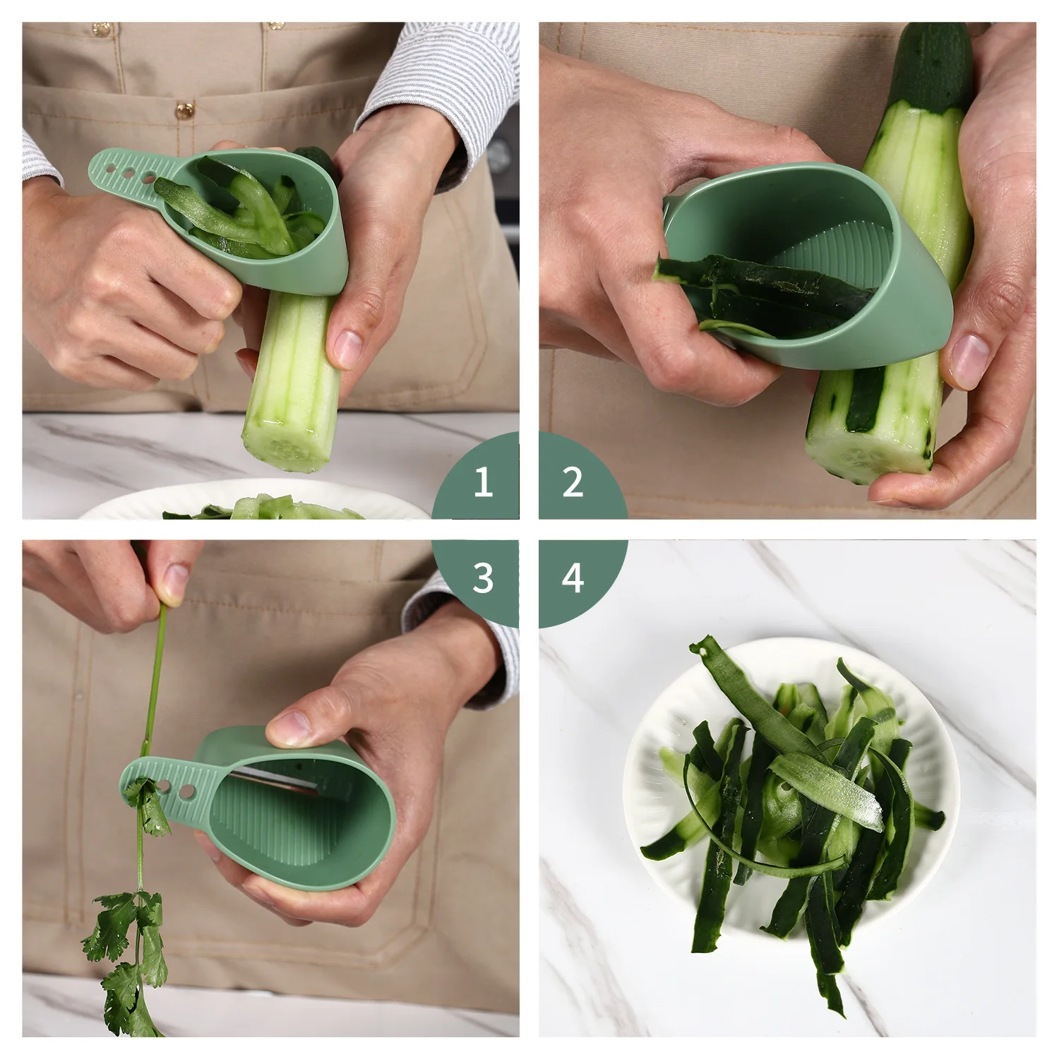 Fruit Peeler With Storage Tube Non-Slip Sharp Blade Peeling Food Grade Cucumbers Carrots  Restaurant Vegetable Kitchen Tool