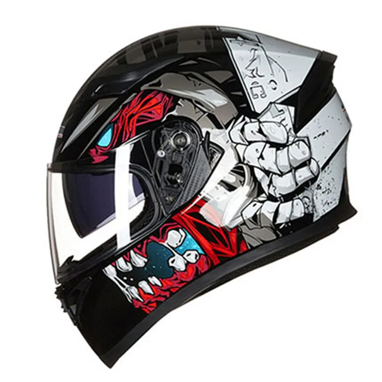 Hot Sale JIEKAI Full Face Helmet Motorbike Moped Street Bike Racing Crash Helmet
