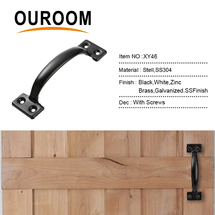 Black Decorative Wood Fence Gate Kit Stainless Steel Garden Fence Accessories Fence Hardware